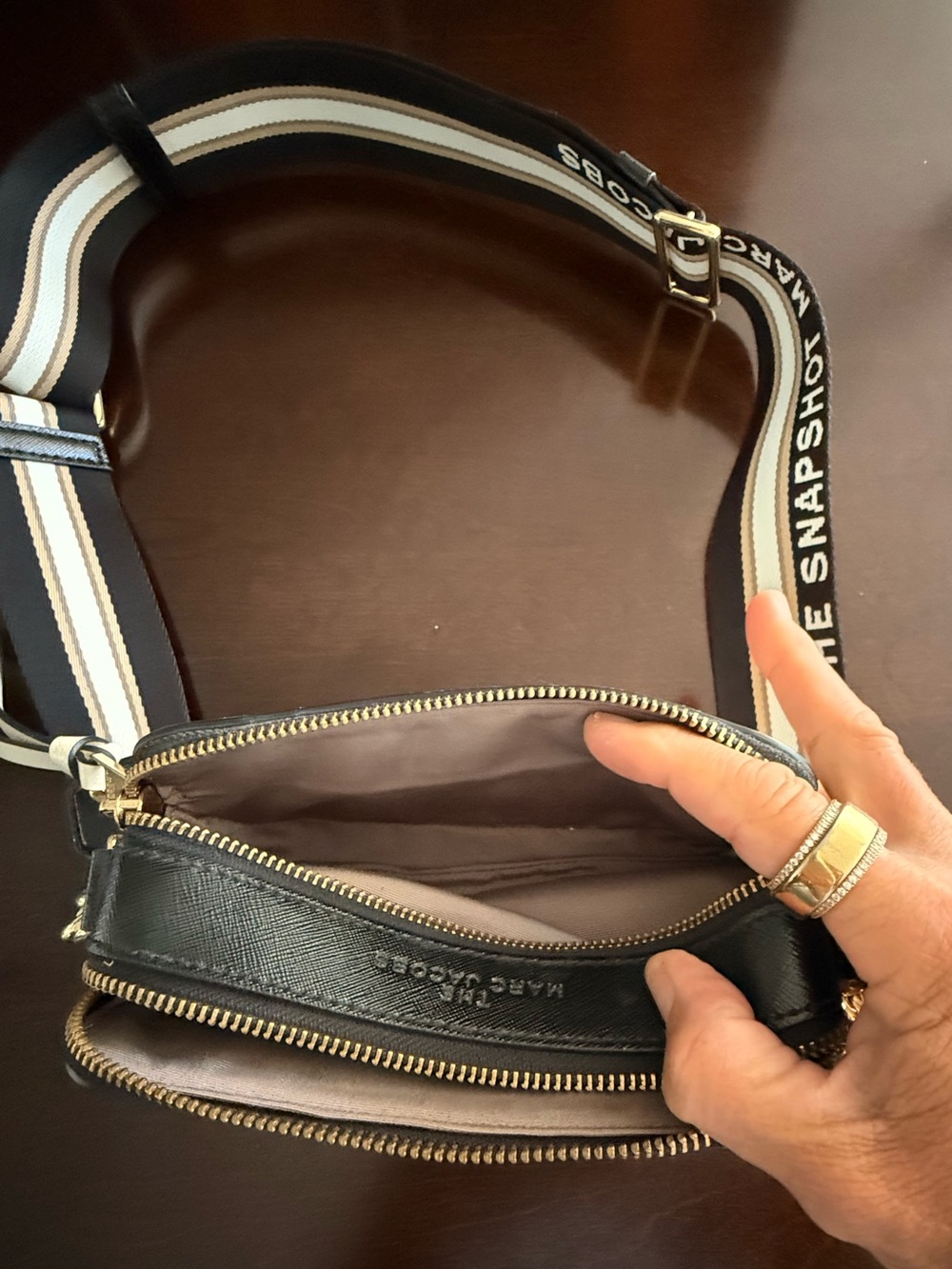 Marc Jacobs Snapshot Crossbody with Branded Black Strap - Picture 10 of 15